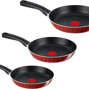 Tefal Tempo Fry Pan Set, Size (16-20-24) cm, Red - 220099992